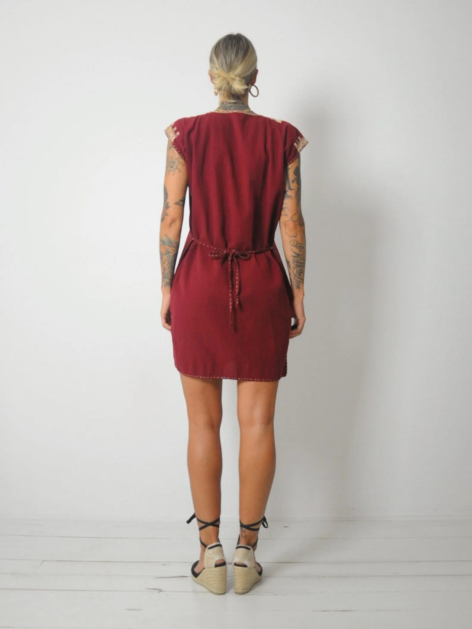 1970's Embroidered Tunic Dress