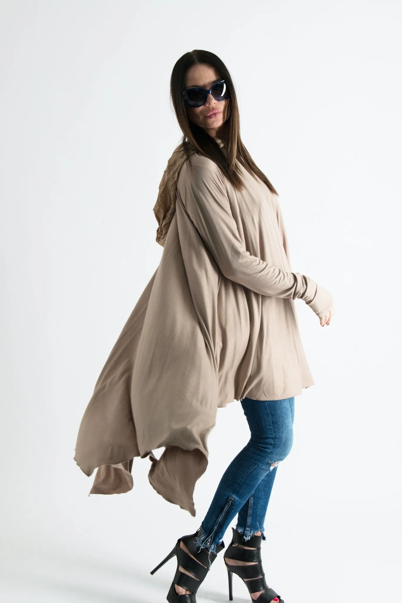 ANIE Long sleeve Hooded Tunic