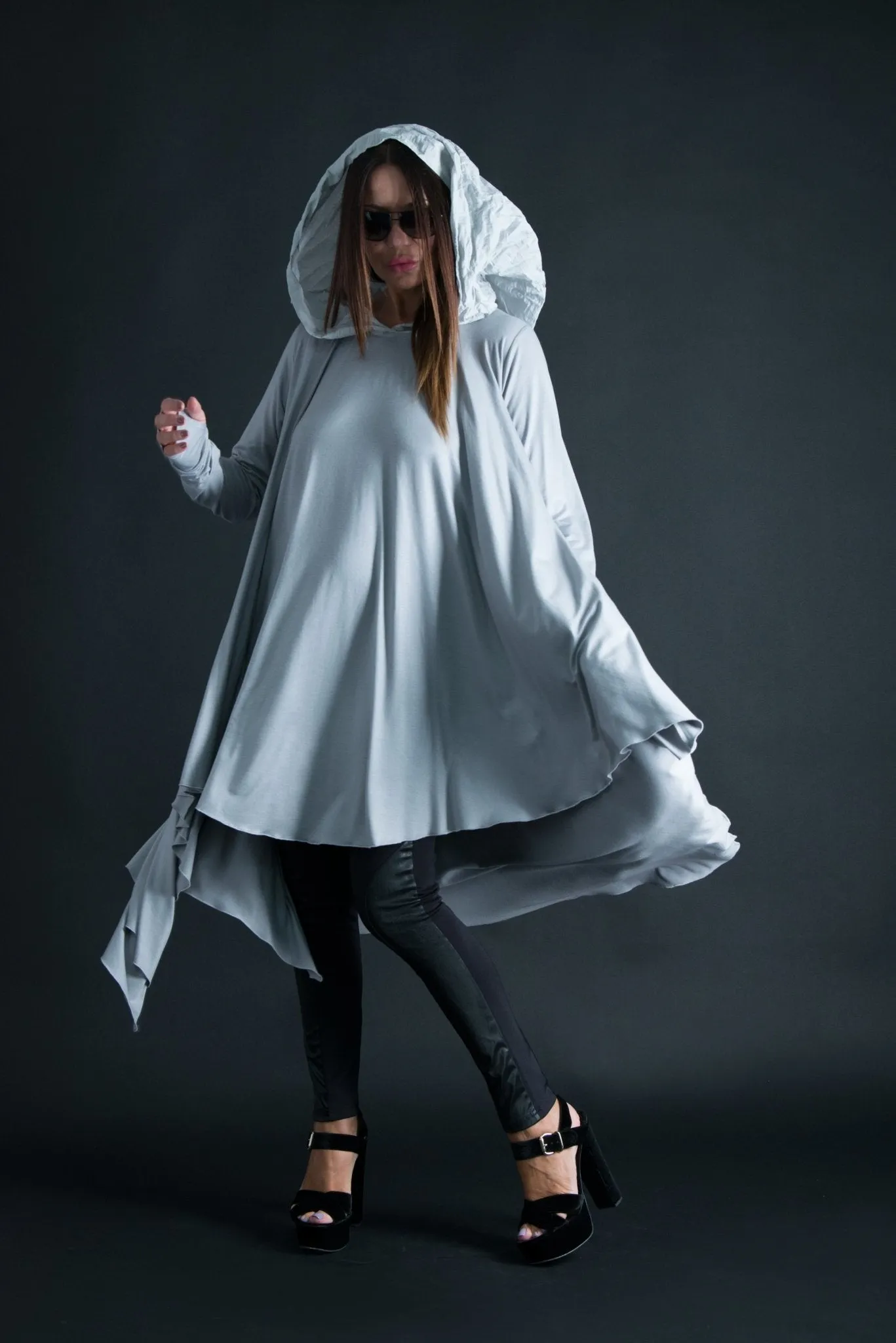 ANIE Long sleeve Hooded Tunic