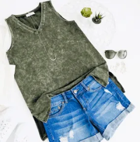 Army Green Tank Top