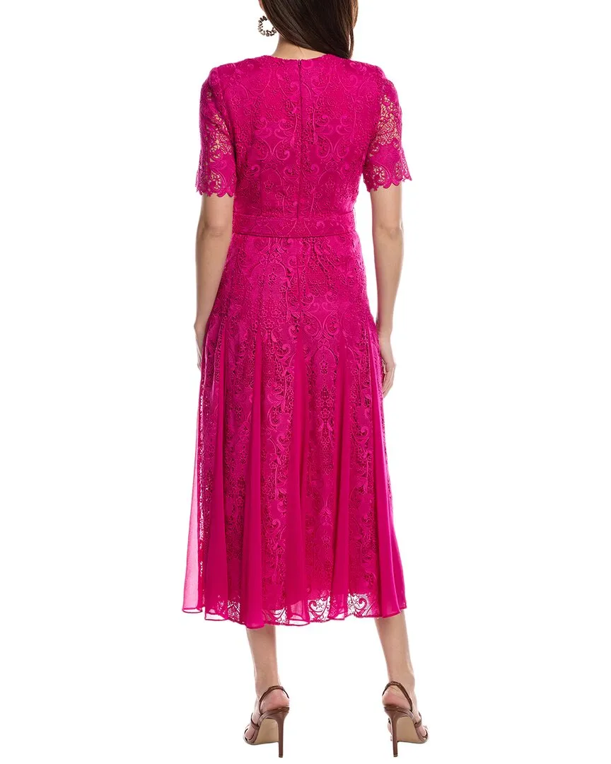 Badgley Mischka Lace A-Line Dress