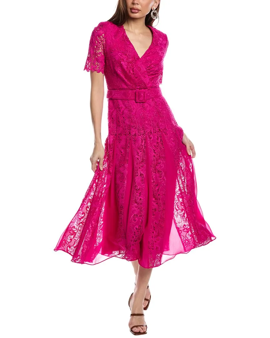 Badgley Mischka Lace A-Line Dress