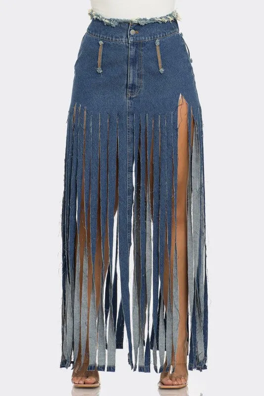 Bohemian Rhapsody Denim Skirt