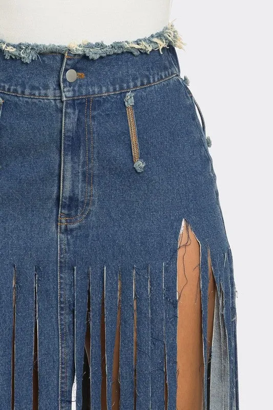 Bohemian Rhapsody Denim Skirt