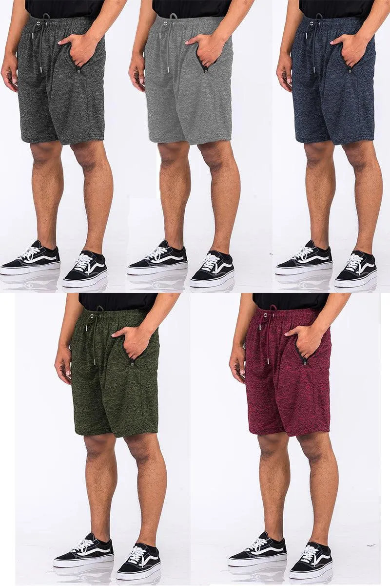 Burgundy Marbled Light Weight Active Shorts