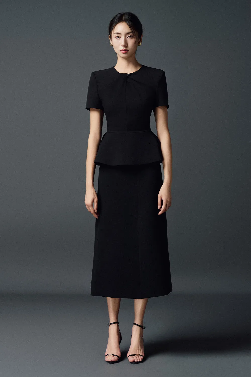 Calla A-line Basic Polycotton Midi Skirt