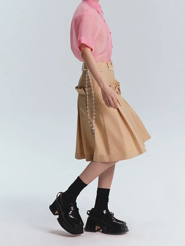 Casual Girly Pleated Skirt