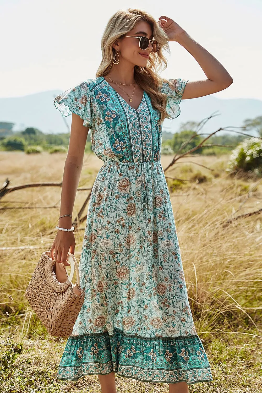 Casual holiday print dress