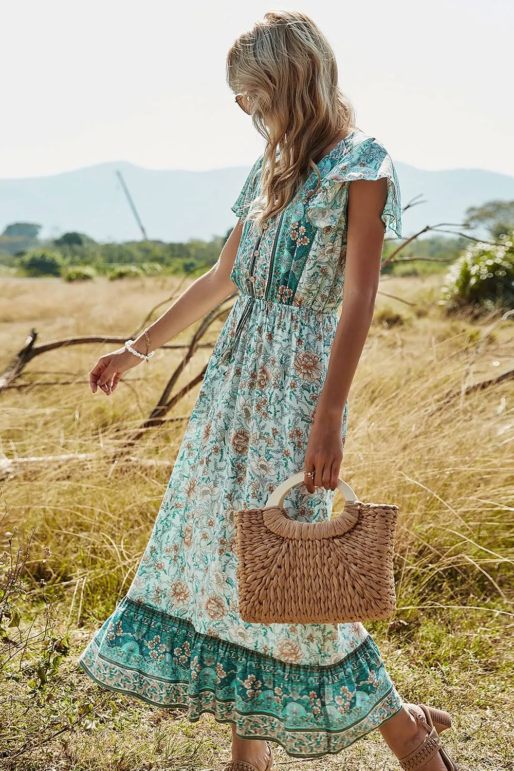 Casual holiday print dress
