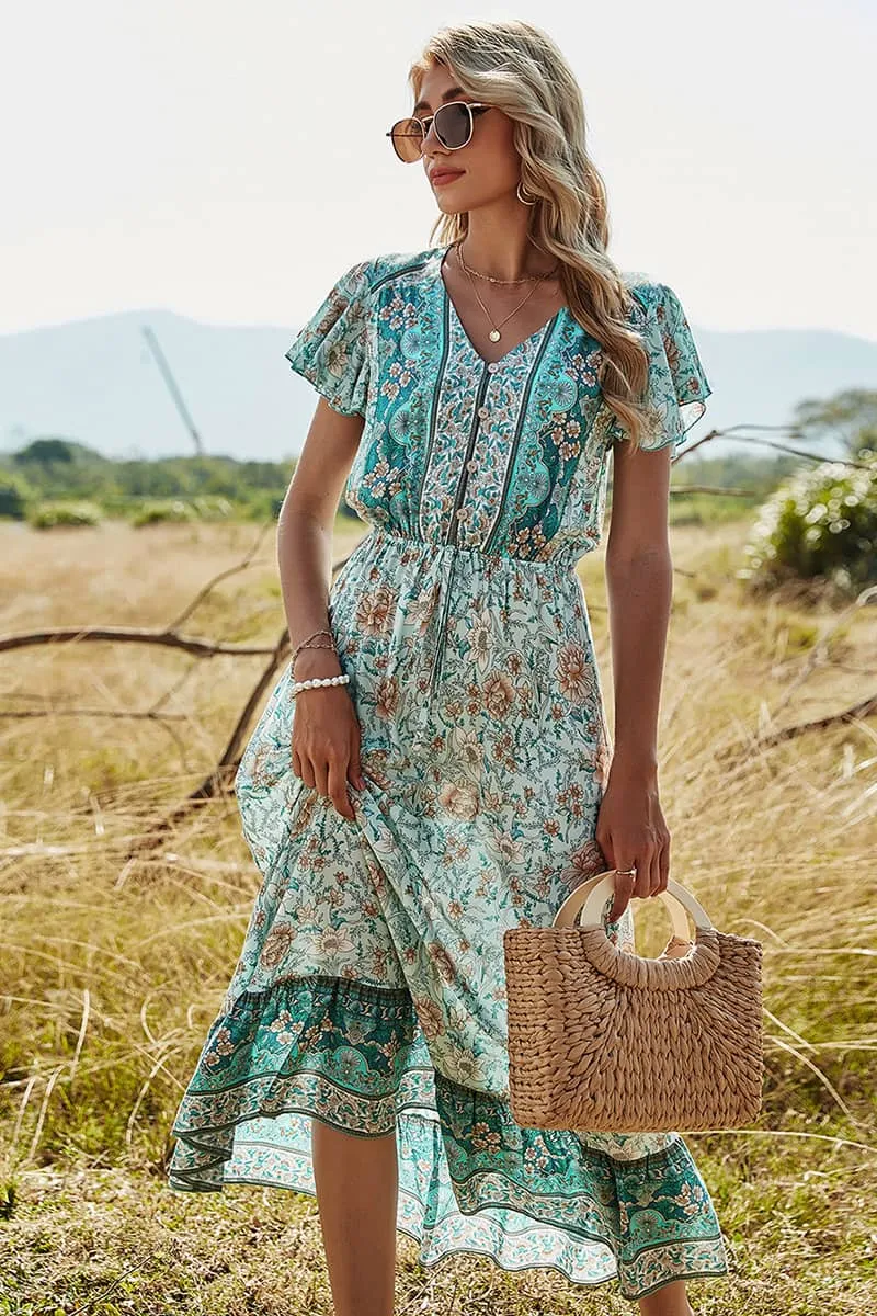 Casual holiday print dress
