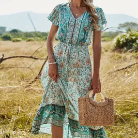 Casual holiday print dress
