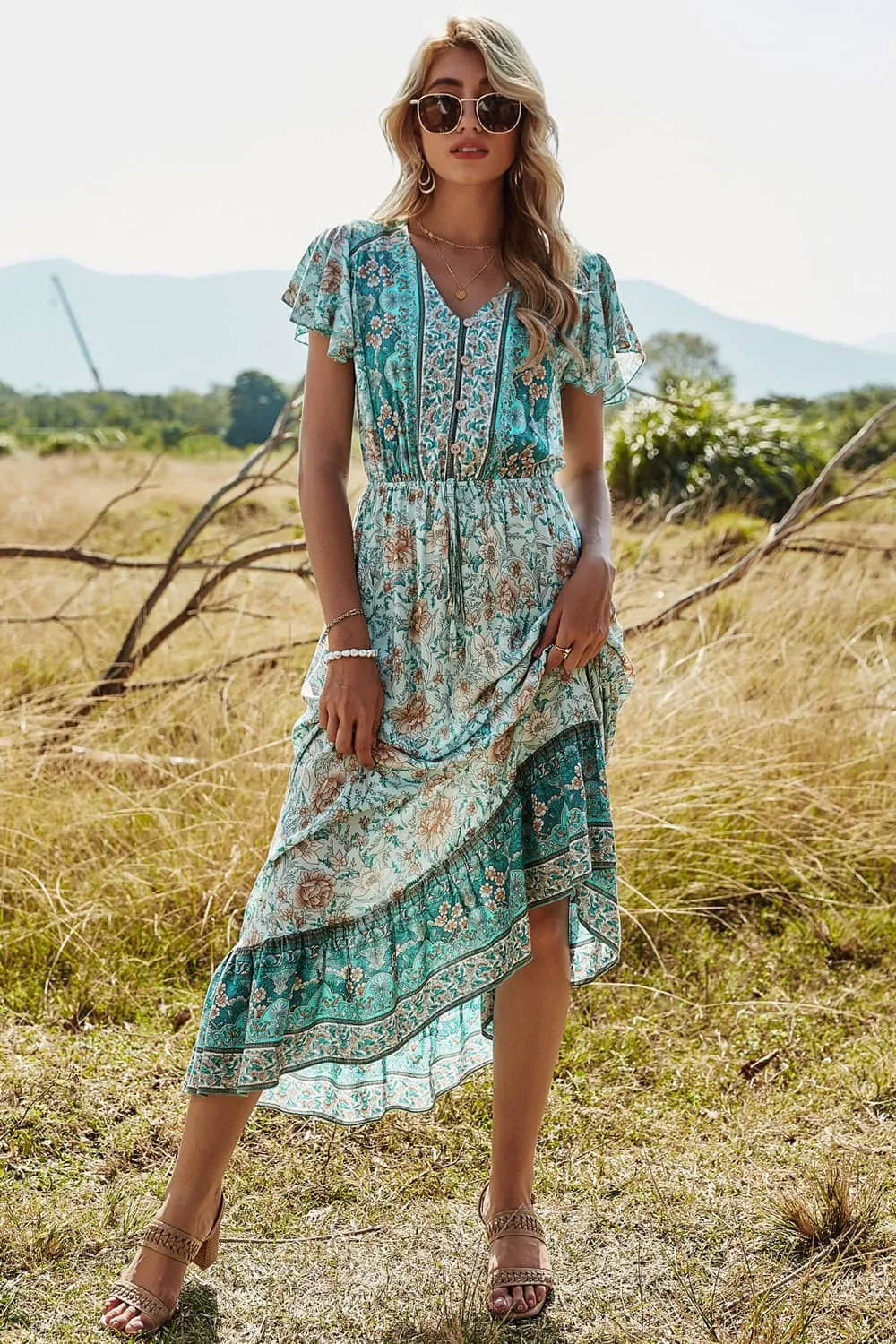 Casual holiday print dress