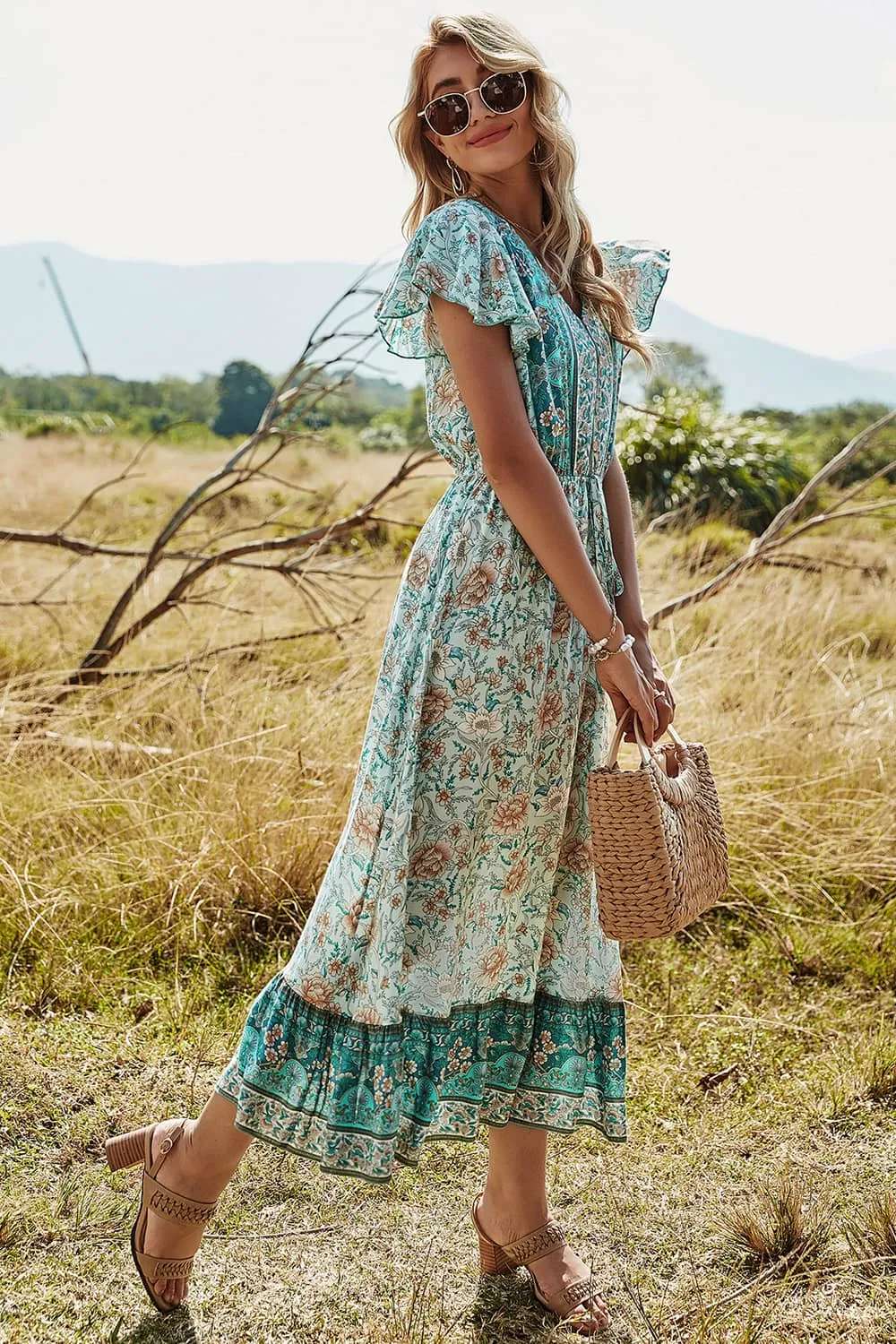 Casual holiday print dress