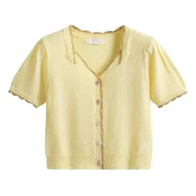 Chunky Yarn Soft Lace Blouse
