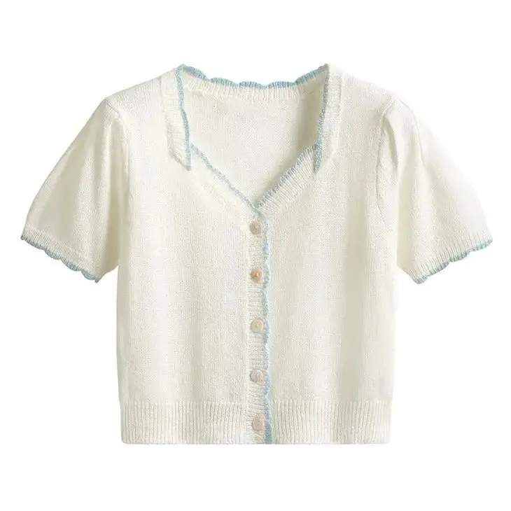 Chunky Yarn Soft Lace Blouse