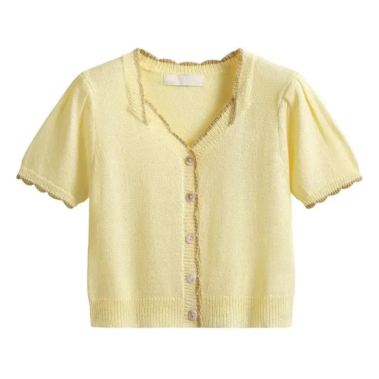 Chunky Yarn Soft Lace Blouse