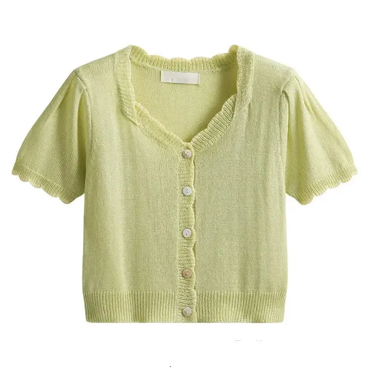 Chunky Yarn Soft Lace Blouse