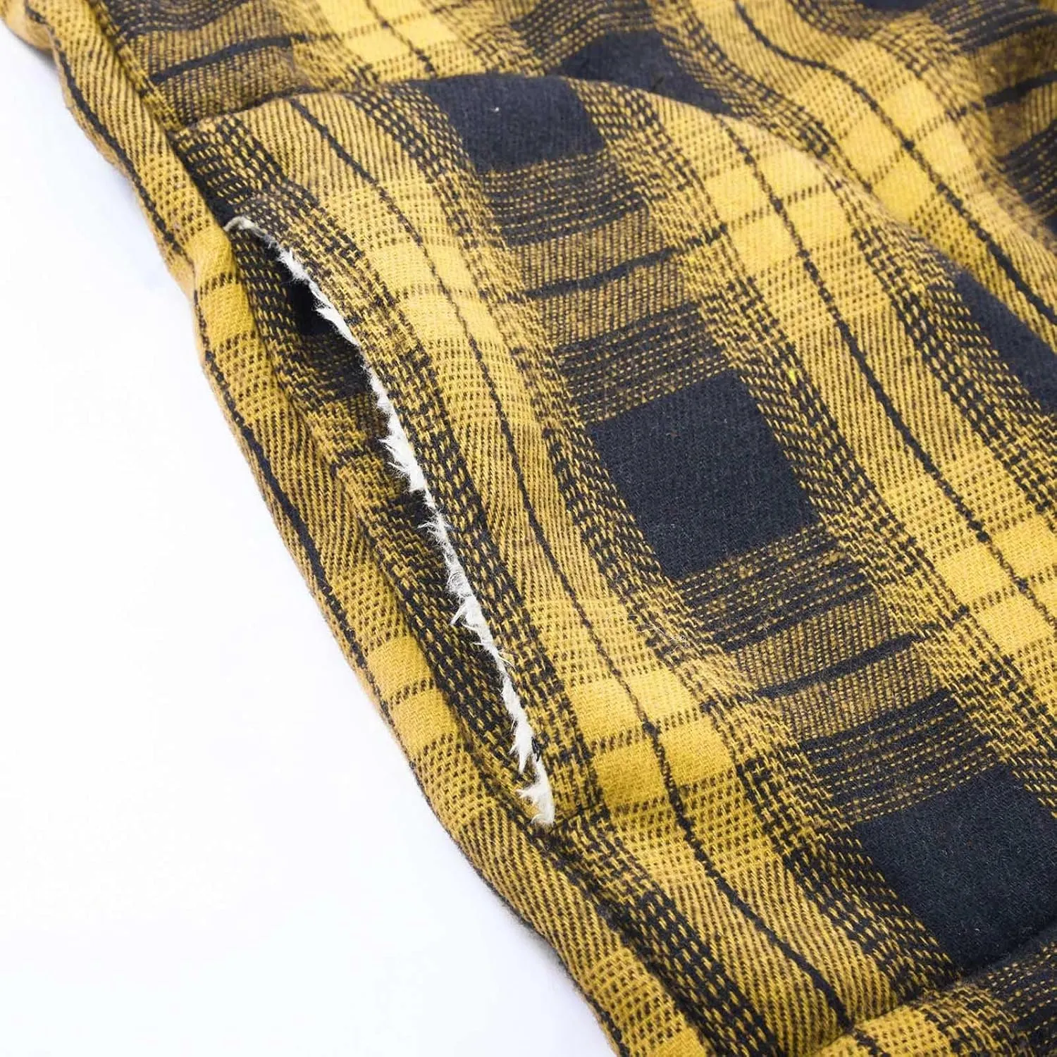 Cotton Plaid Jacket for Men Warm Winter Fleece Lined Coat Full Zip Up Hoodies Soft Thermal Coat Outwear
