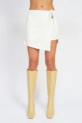 EMORY PARK Fashion Ruched Mini Skirt with Side Split