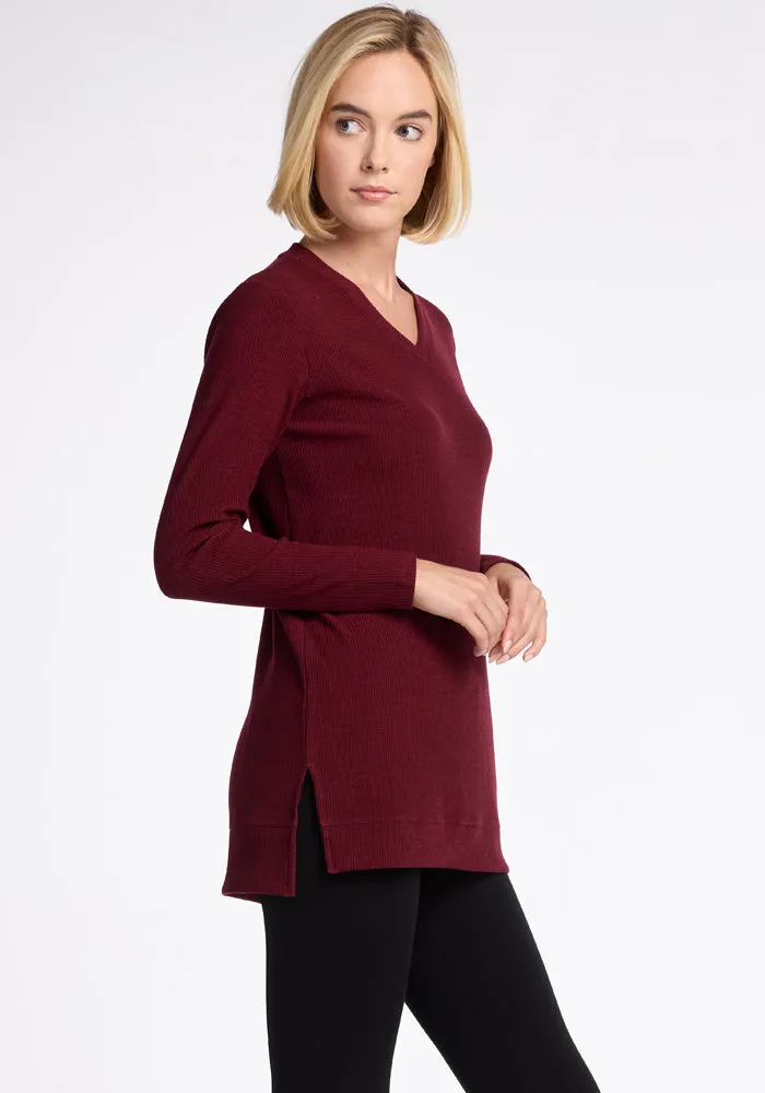 Evie Tunic • Final Sale Deals! - Cranberry Melange