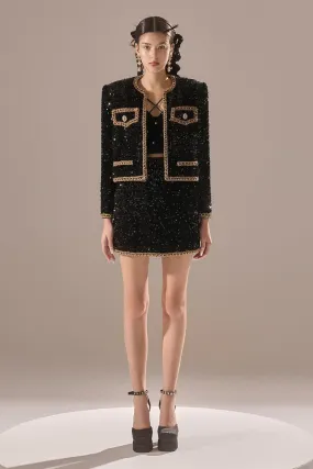 Fern A-line Sequin Mini Skirt