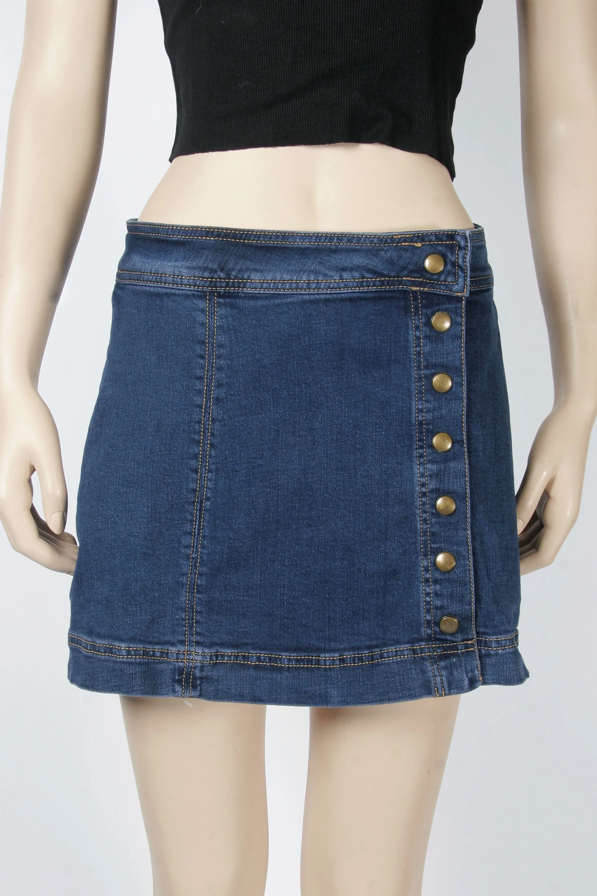 Free People A-Line Denim Skirt-Size 4