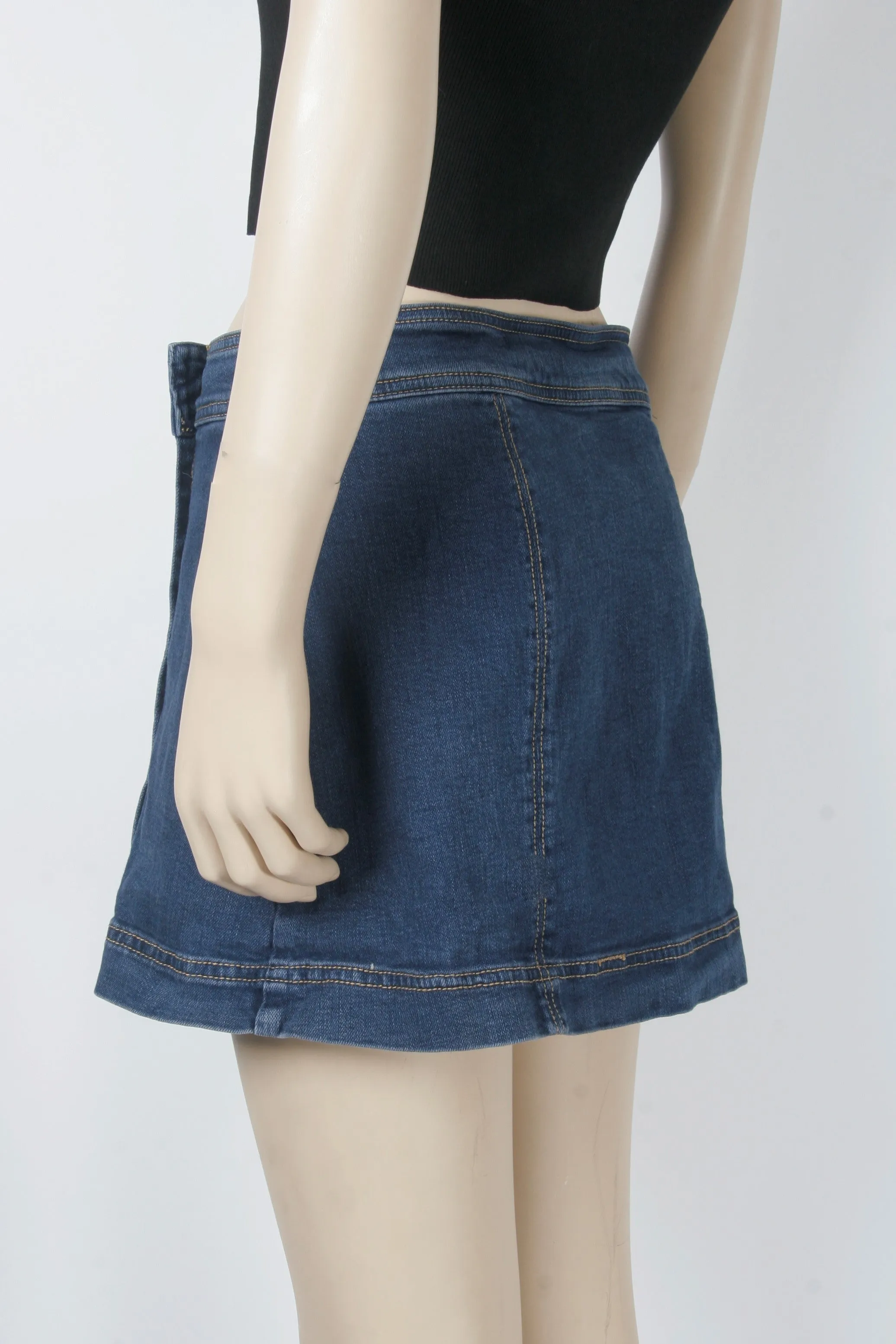 Free People A-Line Denim Skirt-Size 4