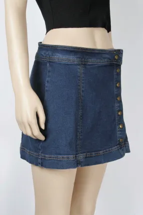 Free People A-Line Denim Skirt-Size 4