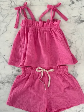 Girls Cotton Top and Shorts Set