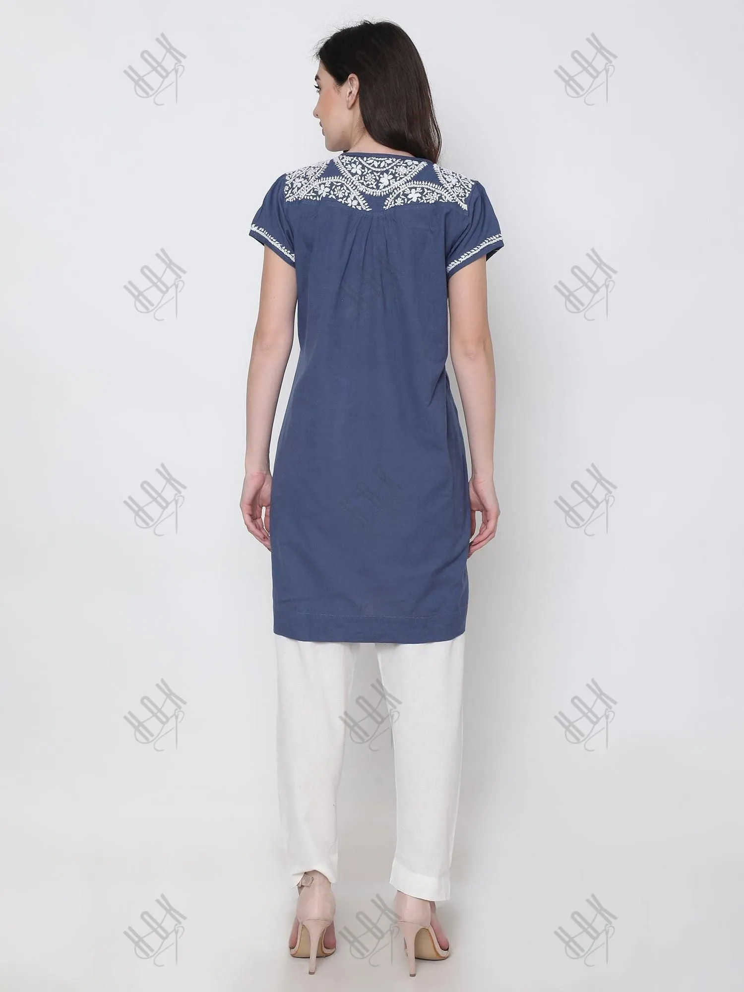 Hand Embroidery Chikankari Tunic for Women