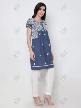 Hand Embroidery Chikankari Tunic for Women