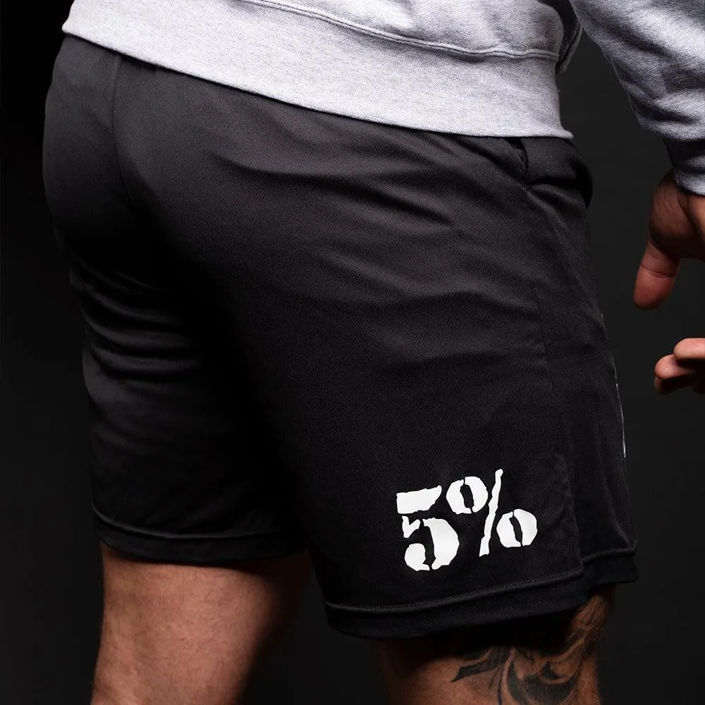 HUSTLER, Black Shorts with White Lettering