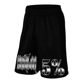 HUSTLER, Black Shorts with White Lettering