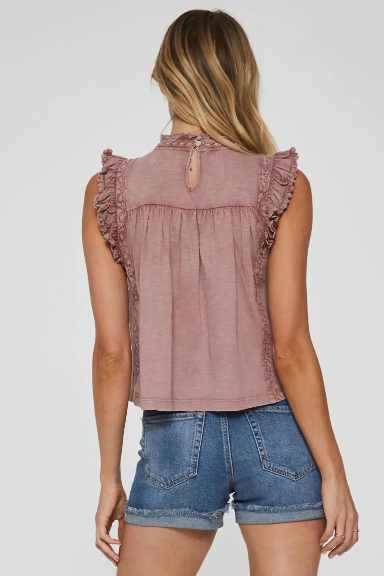 KENDRA LACE SEAM TOP