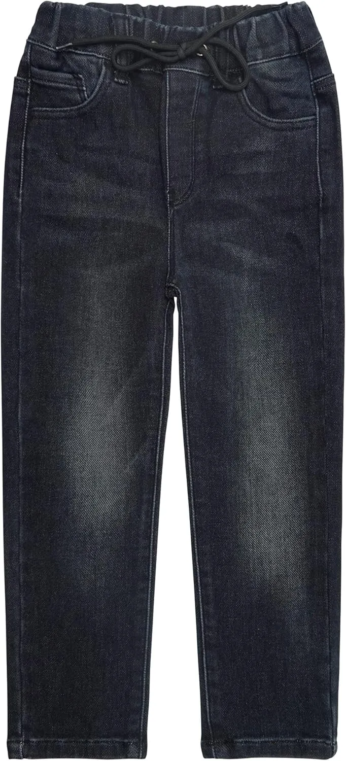 KIDSCOOL SPACE Girls Jeans,Elastic Waist Stretchy Denim Pants