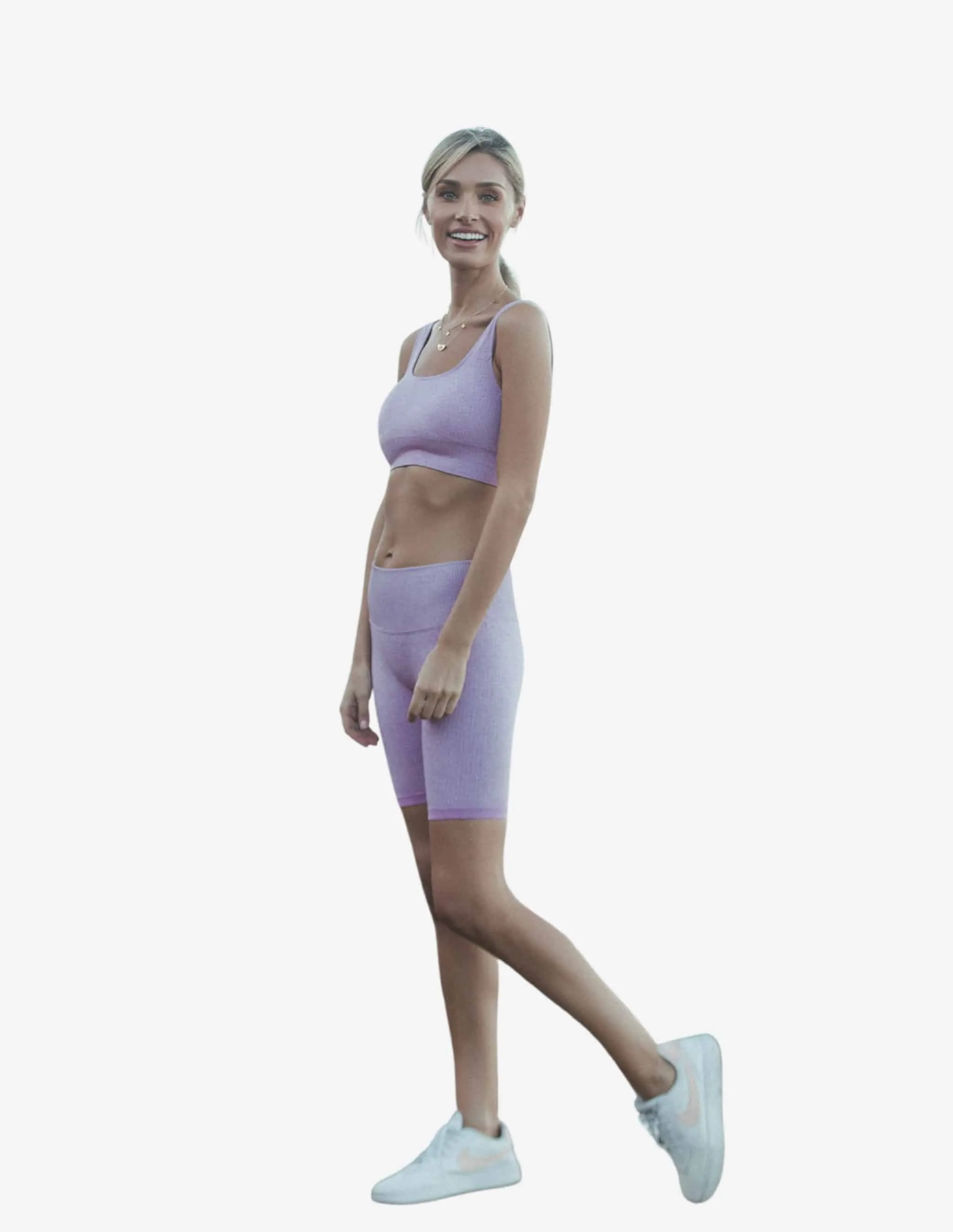 Lilac Seamless Biker Shorts