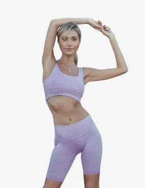 Lilac Seamless Biker Shorts
