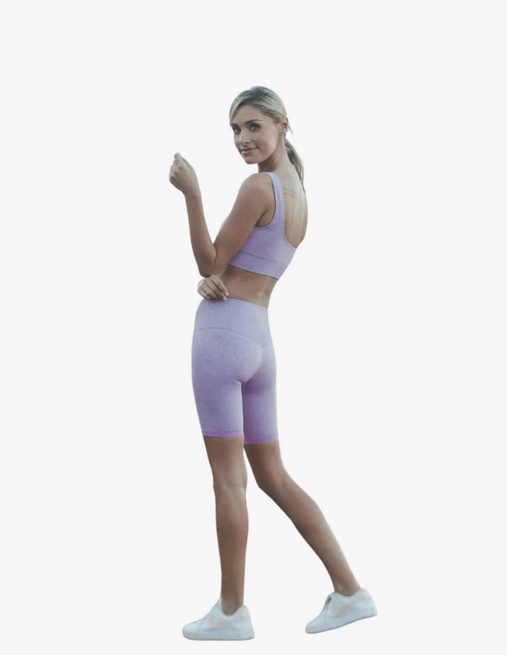 Lilac Seamless Biker Shorts