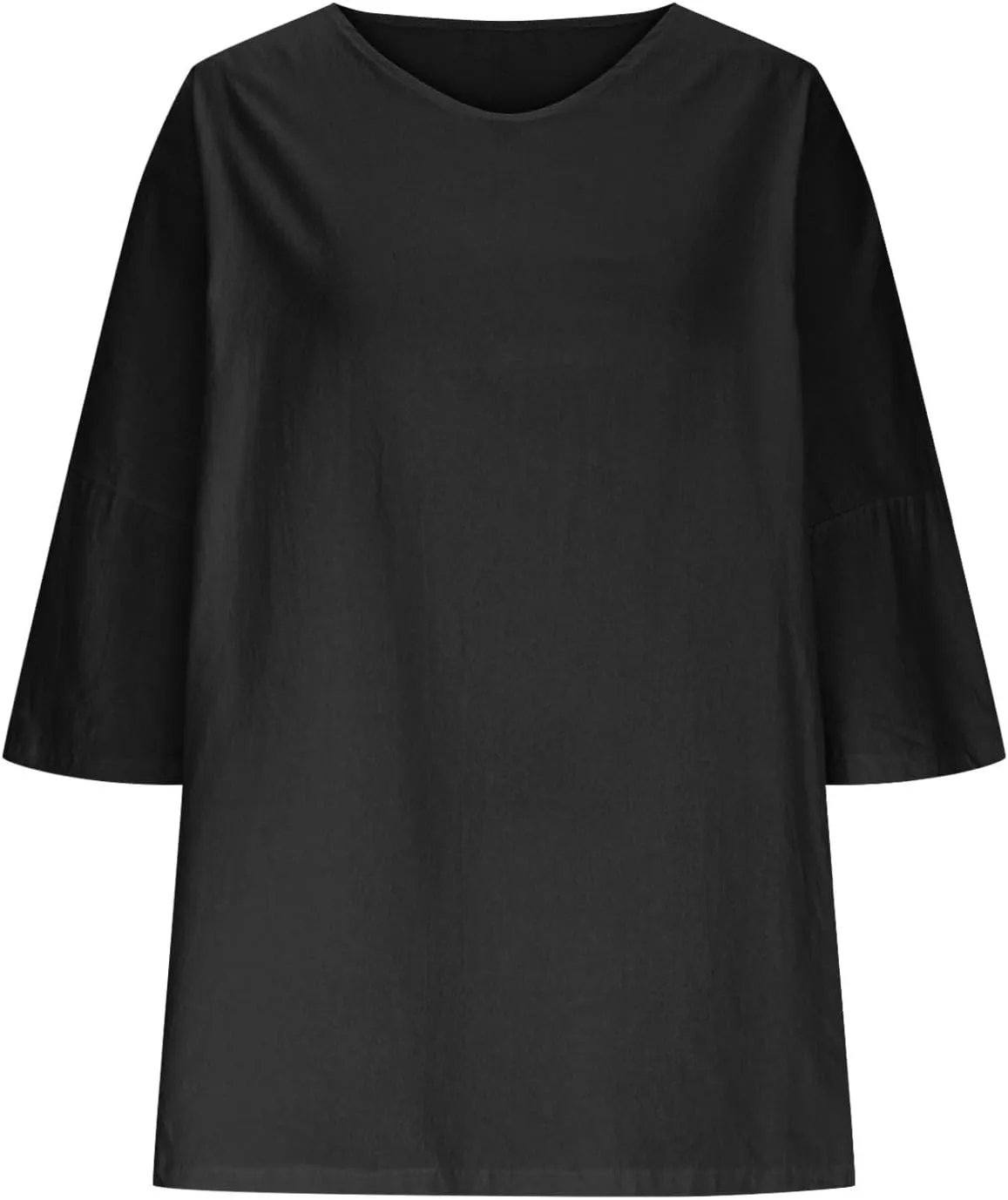 Linen Shirts for Women Short Sleeve Classic Basic Tees Summer Boho Beach Gauze Tops Lightweight Soft Trendy Blouses