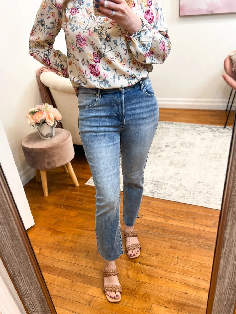 Louisa Mid-Rise Straight Risen Jeans