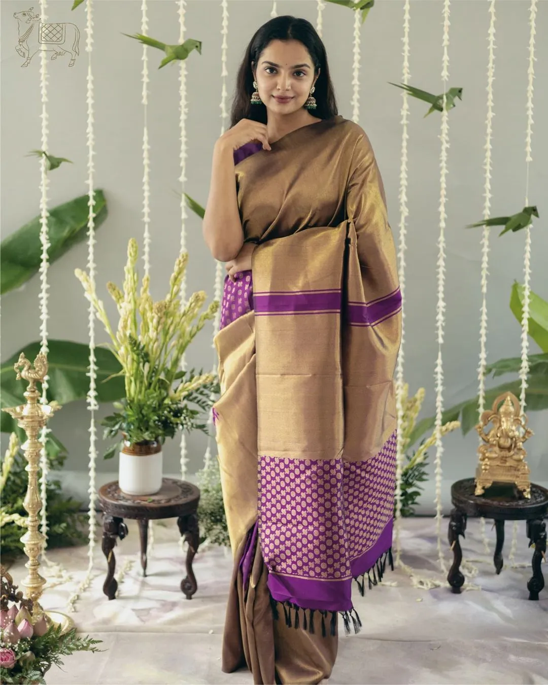 Lovely Purple Soft Silk Saree With Sophisticated Blouse Piece