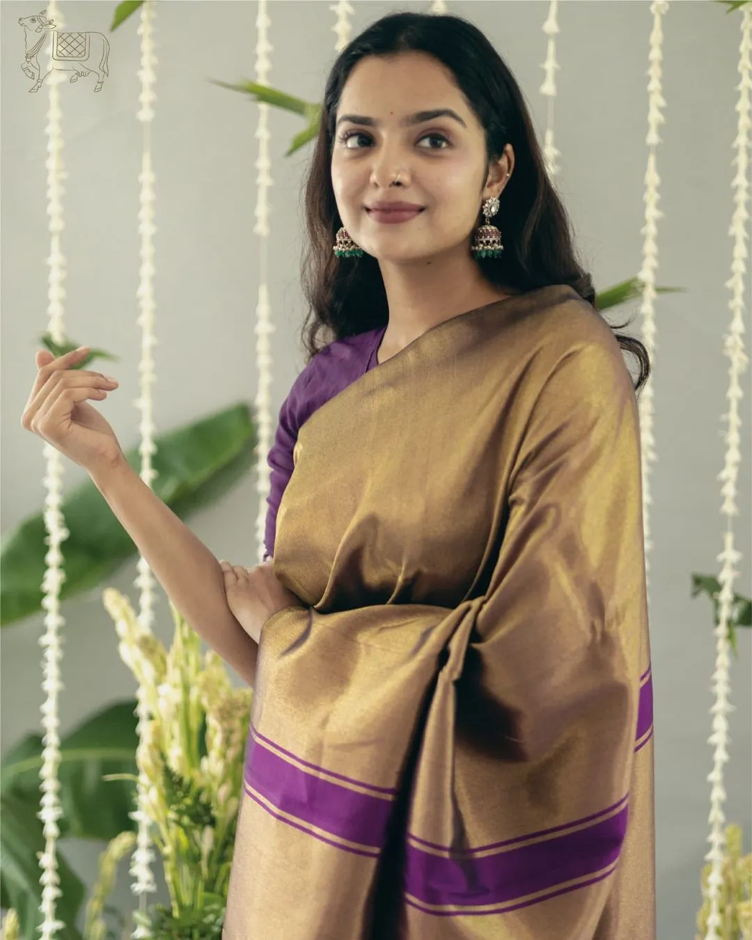 Lovely Purple Soft Silk Saree With Sophisticated Blouse Piece