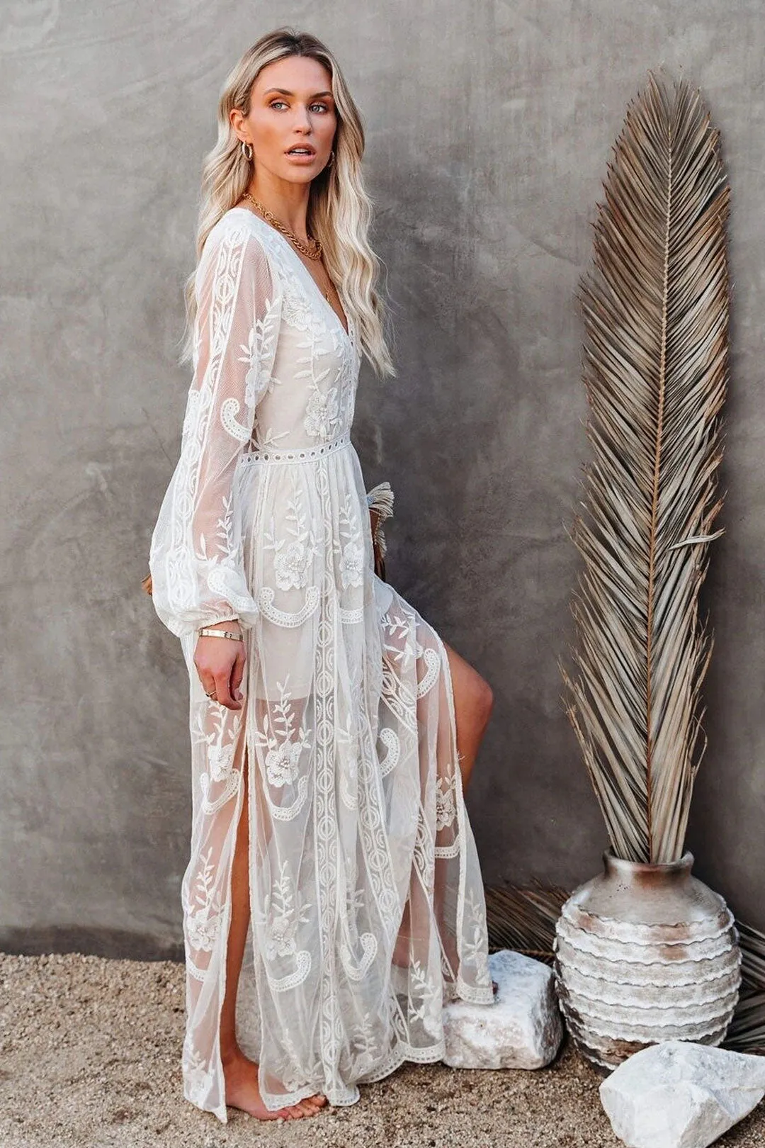 Maxi Dress - Boho Dress - Sundress - Lace Dress - Black Aitana