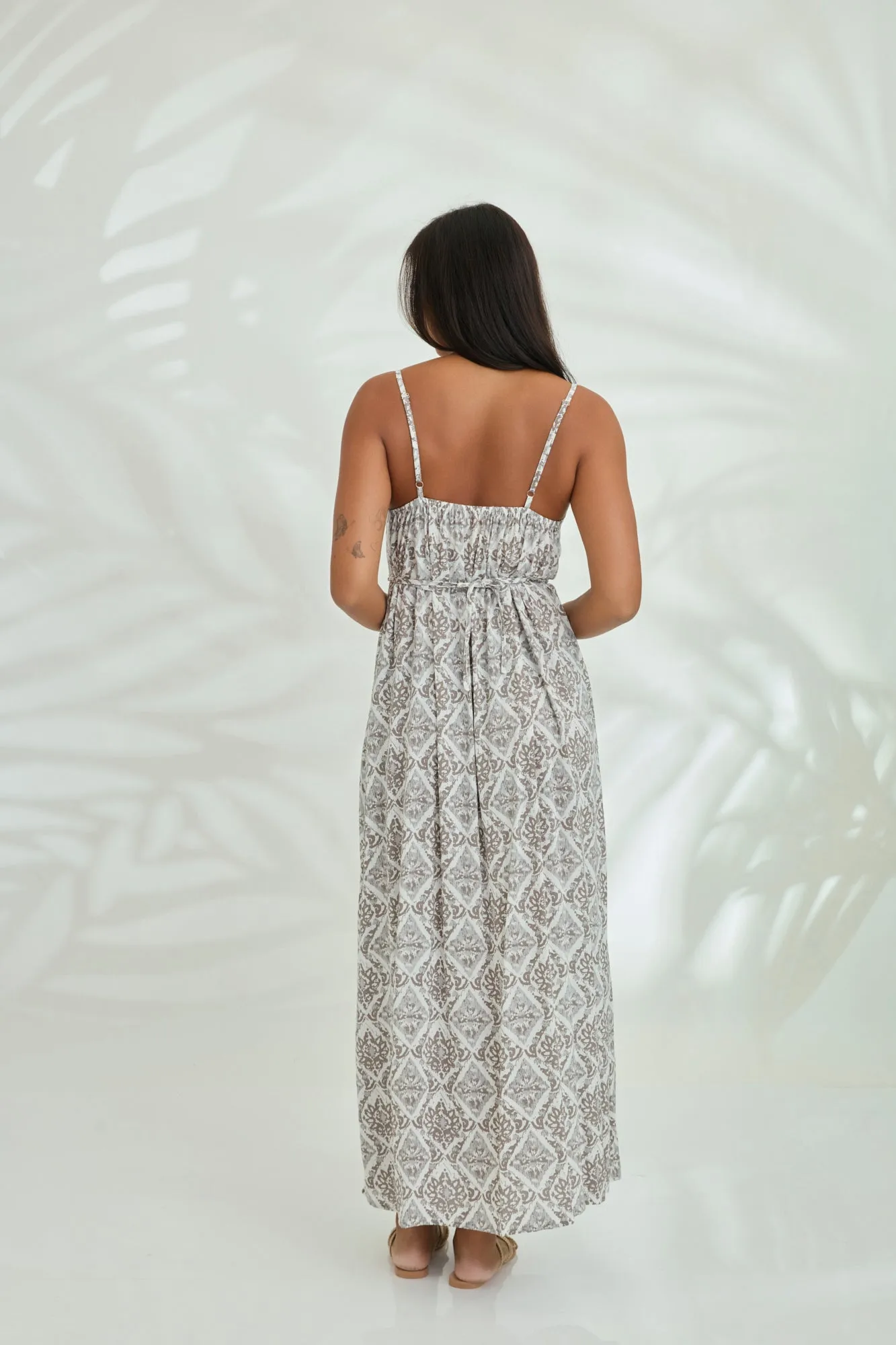 Maxi with belt - Diamond Brown