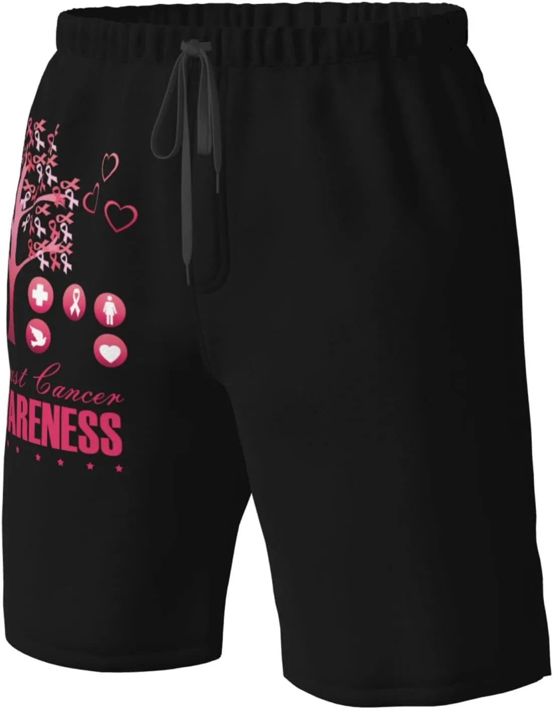 Men's Swim Trunks Beach Shorts Drawstring Quick Dry Running Shorts Comfortable Loose Gym Shorts Swimsuit Pants with Pockets