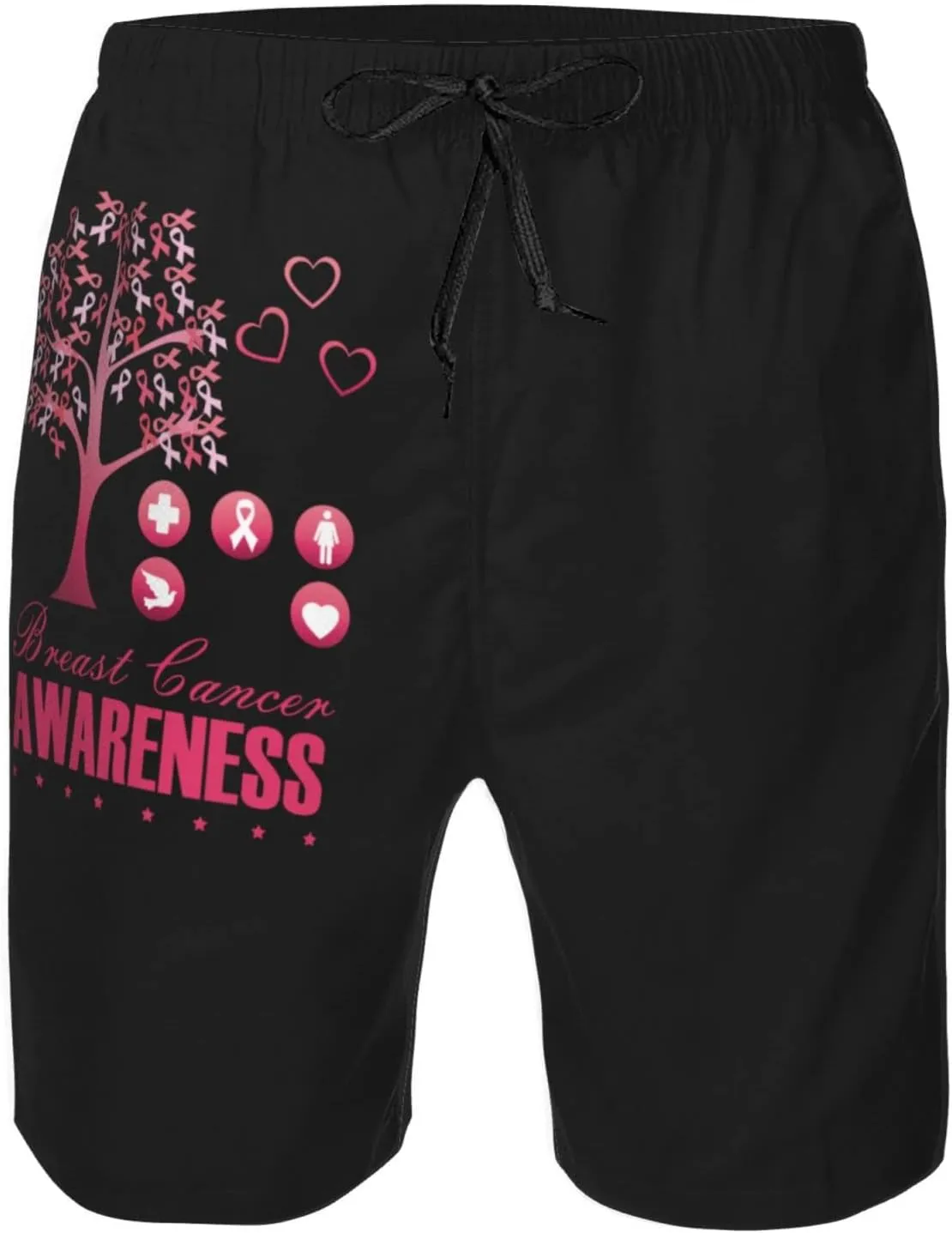 Men's Swim Trunks Beach Shorts Drawstring Quick Dry Running Shorts Comfortable Loose Gym Shorts Swimsuit Pants with Pockets