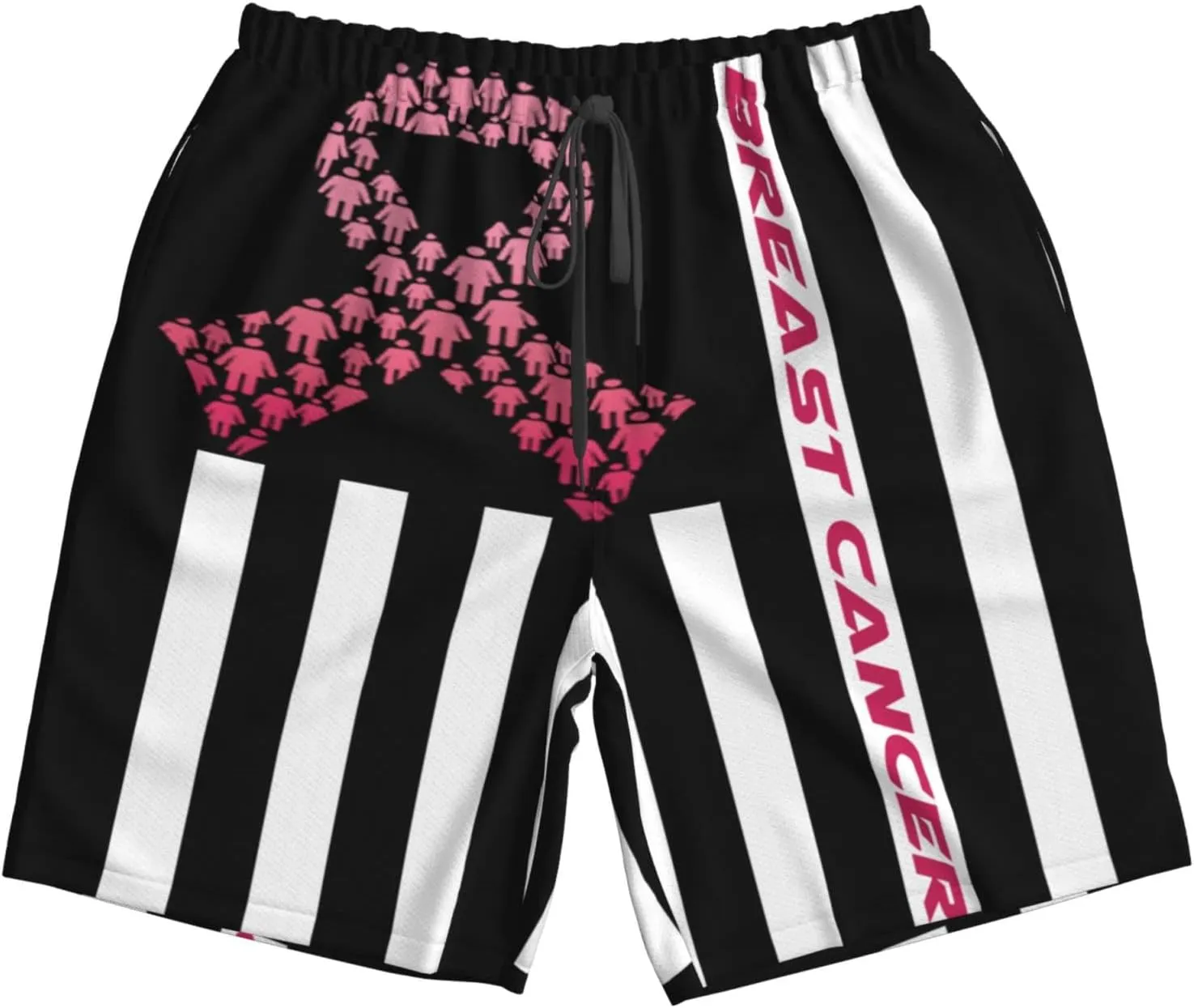 Men's Swim Trunks Beach Shorts Drawstring Quick Dry Running Shorts Comfortable Loose Gym Shorts Swimsuit Pants with Pockets