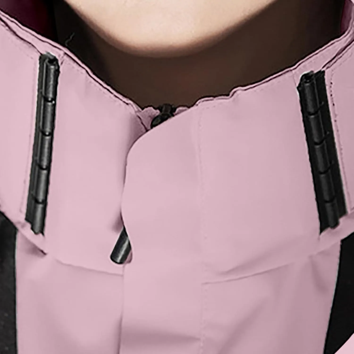 Mens Waterproof Rain Jacket Lightweight Breathable Solid Contrast Patchwork Windbreak Hooded Coat Outdoor Jacket