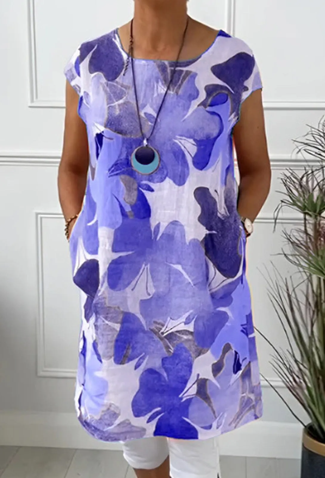 Montana -  Comfortable Dress with Butterfly Print