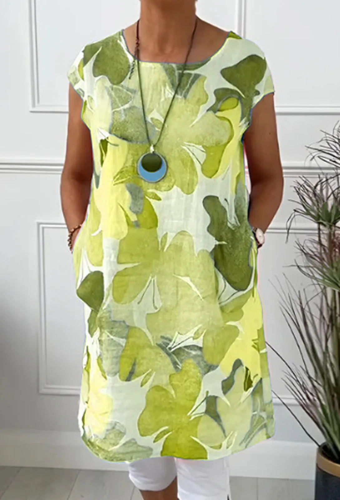 Montana -  Comfortable Dress with Butterfly Print